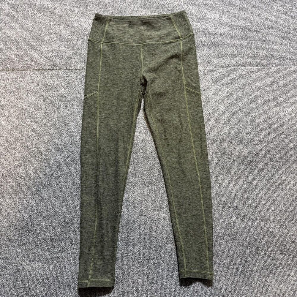 Victoria's Secret Leggings Womens Small Green Cropped Side Pocket Yoga Athletic